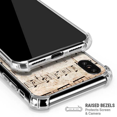 Antique Notes iPhone XS Max Clear Case